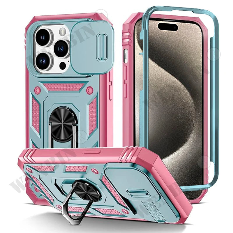 iPhone 16 Pro Max Case with Kickstand and Camera Guard Protection Tidesmit