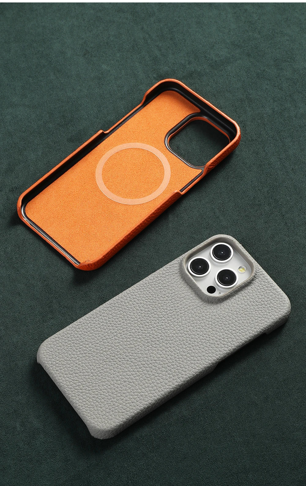 iPhone 16 Pro Max Genuine Leather Case | Slim Shock-Absorbing Cover Tidesmit