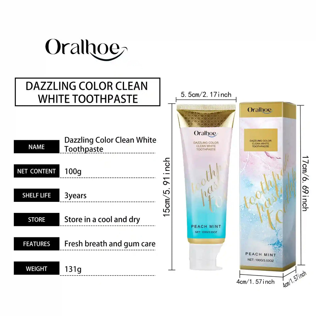 Tidesmit Radiant Whitening Toothpaste for deep stain removal and fresh mint breath for dazzling white teeth