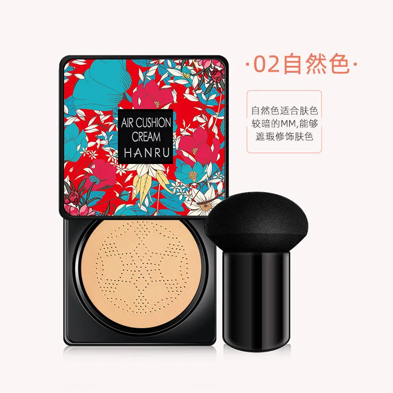 Tidesmit Mushroom Air Cushion BB cream texture close-up for moisturizing face makeup coverage and glow