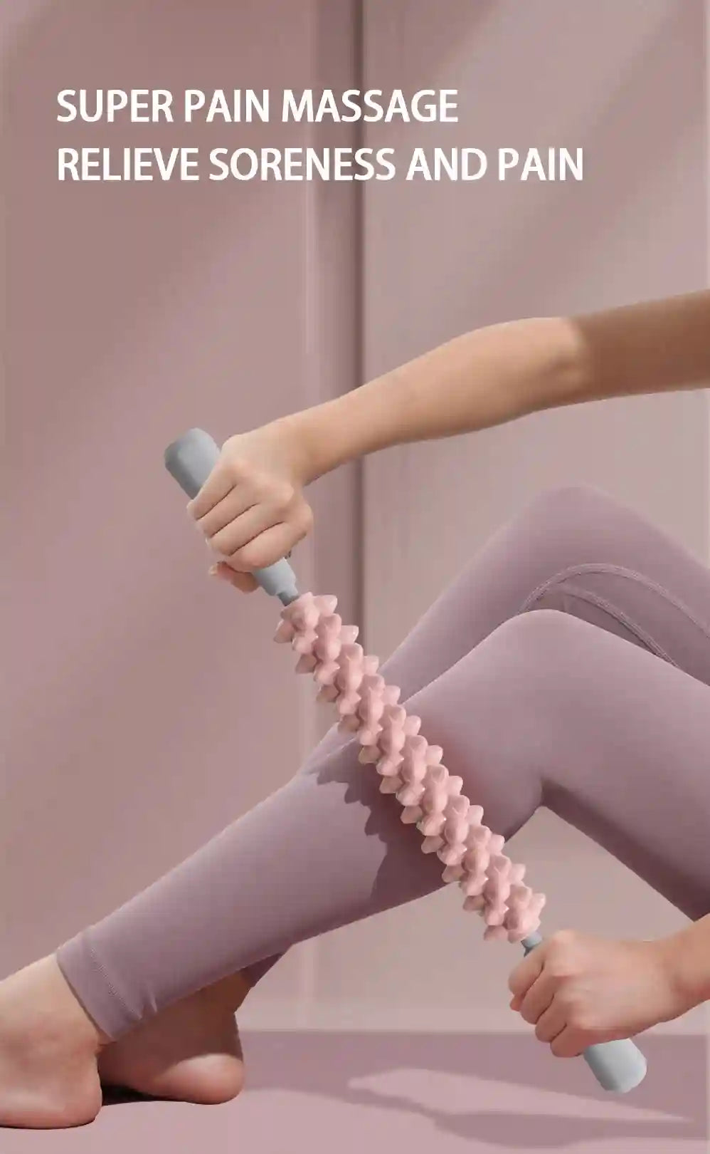 Massage Roller Stick for Deep Muscle Relief | Tidesmit Ergonomic Tool Massage Roller Tidesmit