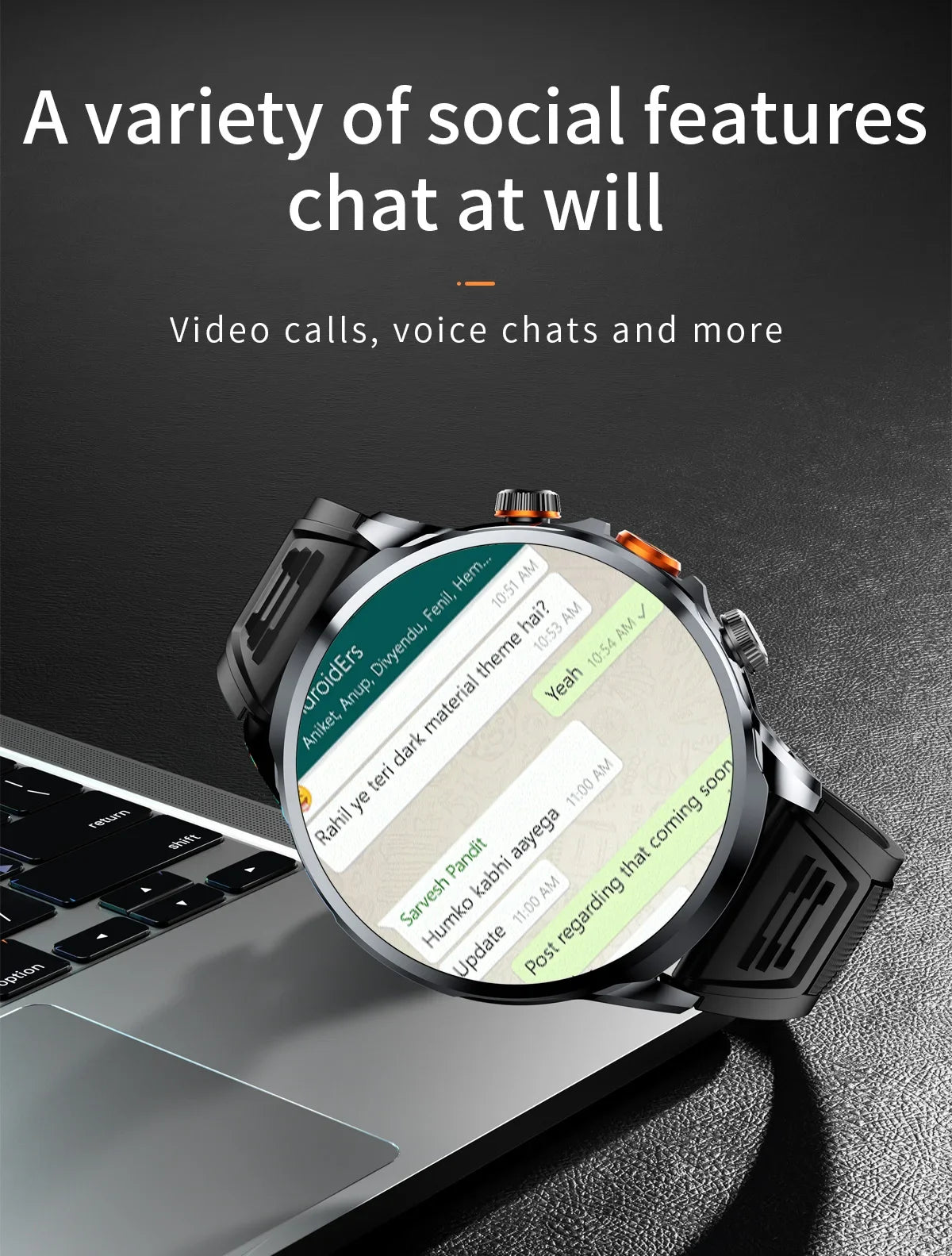 Smart Watch With 1.95 inch IPS 1100mah Battery 128GB ROM 500W Camera GPS WIFI Heart Rate APP Download Smartwatch Android 9.0