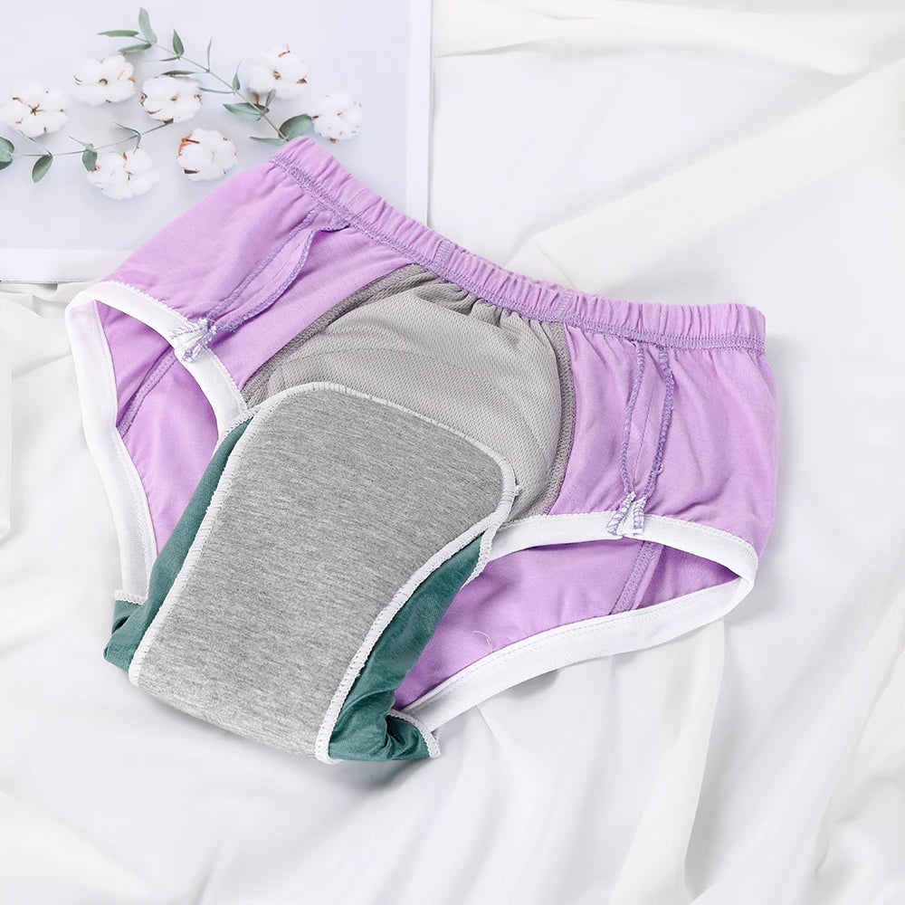 3pcs/Pack Reusable Adult Cloth Diaper with Waterproof Wet Bag Washable Nappies for The Elderly Teenager and Pregnant Women