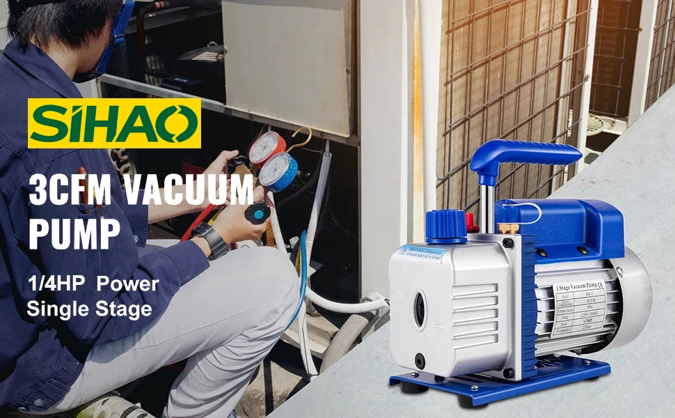 VEVOR Pro Leg Stretcher 220LBS Leg Stretch MachineHeavyDutySingleStageVacuumPump3CFM1/4HPForRefrigerationVacuumPackaging