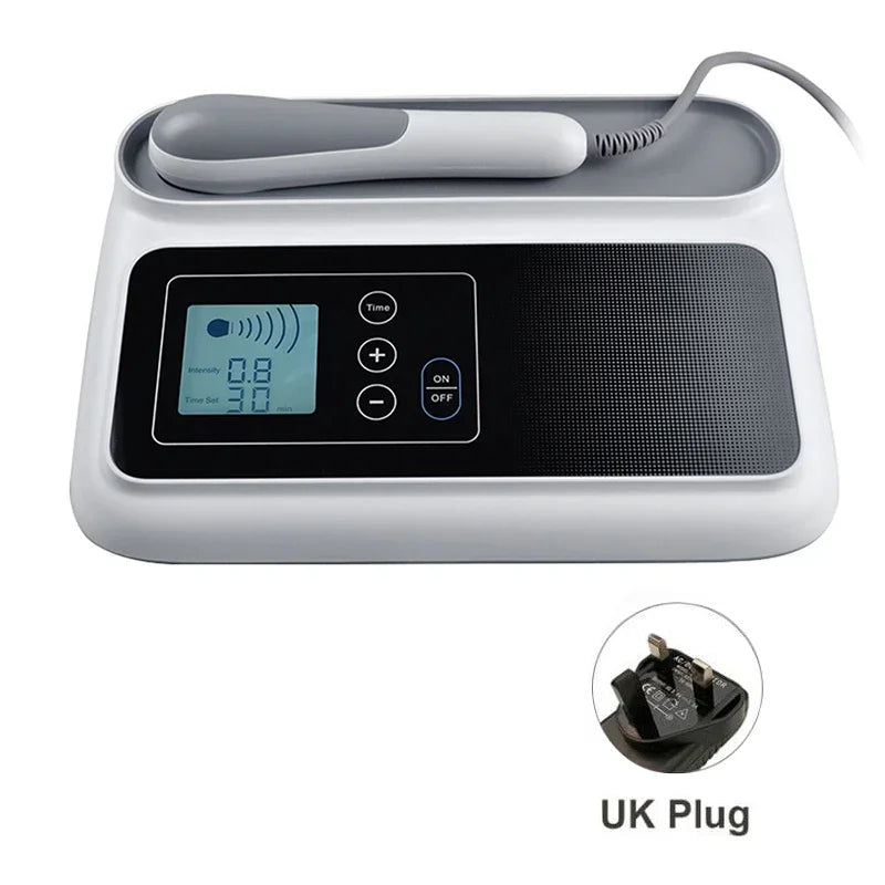 Ultrasonic Therapy Machine - 1MHz Portable Muscle Relief Device Body Shaping Massage Equipment UK Plug Tidesmit