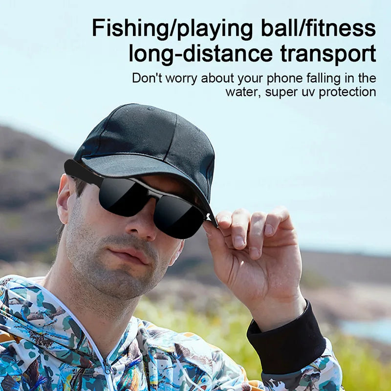 Smart Bluetooth Audio Sunglasses - Wireless Hands-Free Spatial Audio Black Tidesmit