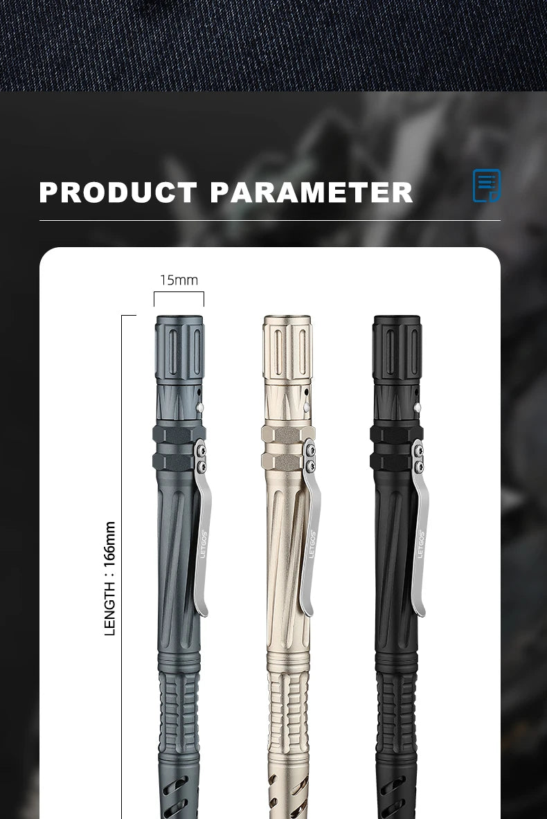 LETGOS Tungsten Steel Tactical Pen - Emergency Self Defense Multi Tool Survival Pen + Glass Breaker + EDC Tool Box Set for Men