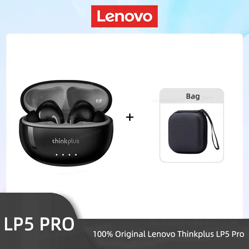 Wireless Bluetooth Earbuds with Low Latency Audio for Gaming LP5Pro Black Bag Tidesmit