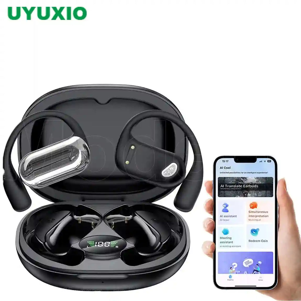 Tidesmit Real Time Translator Earbuds - 144 Languages, Black Tidesmit