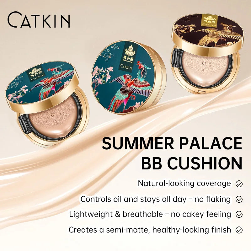Catkin Phoenix Satin Cushion Foundation - Full Coverage Light Beige Massage Cushion Tidesmit
