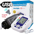 English Voice Automatic Tonometer Arm Blood Pressure Monitor Pressure Sensor Monitor Equipment Digital Tensiometer LED Display