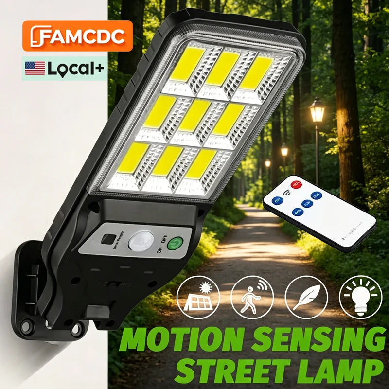 Solar Outdoor LED Wall Light Human Body Motion Sensor 3 Modes IP65 Waterproof Solar Garden Lamp Auto Charging Waterproof Outdoor Street Lantern for Yard Courtyard Garage Terrace Patio Home Exterior Decor Security Night Light