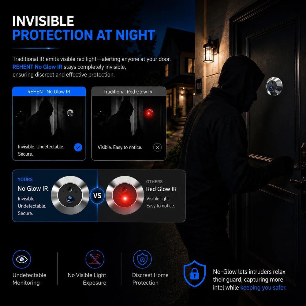 Tuya Smart 3MP 140° Wide View Angle Mini Digital Peephole Eye Viewer WiFi IR PIR Detection Doorbell Door Camera Alexa Google