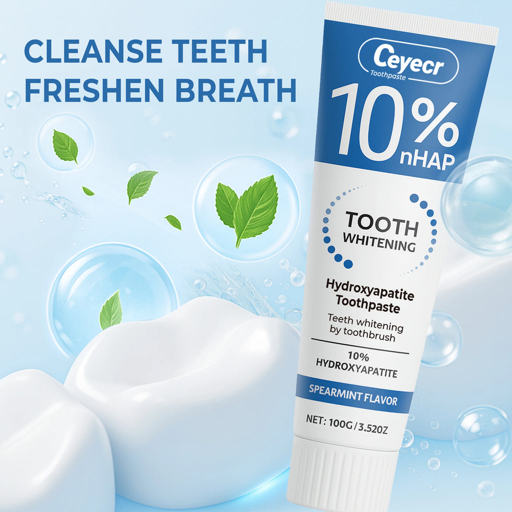 Tidesmit 10% hydroxyapatite whitening toothpaste with mint essential oil for deep cleaning and fresh breath