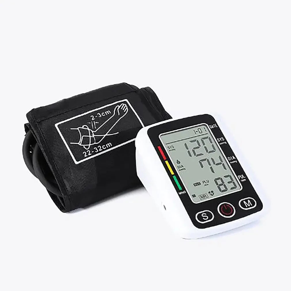 Blood Pressure Monitor Heart rate Meter Large Cuff Sphygmomanometer Health Care Portable Tonometer Digital LCD arm tensiometers