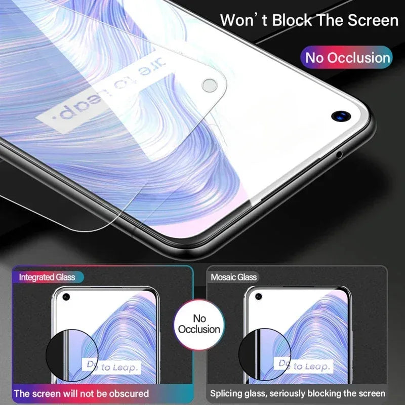 Realme Tempered Glass Screen Protector - 9H Hardness 3 Pack Tidesmit