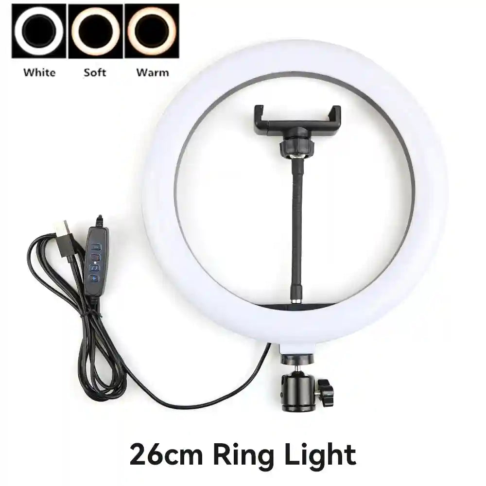 LED Ring Light with Tripod Stand for Pro Content Creation | Tidesmit 26CM kit 1 Tidesmit
