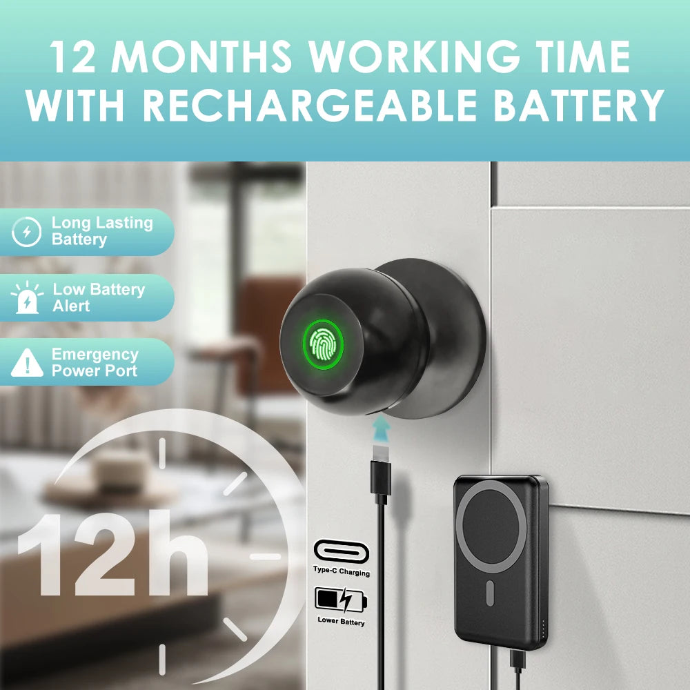 Tuya Smart Home Door Lock 3-in-1 Key / Fingerprint / Smart Life APP Unlock Hotel Apartment Warehouse Smart Door Locks