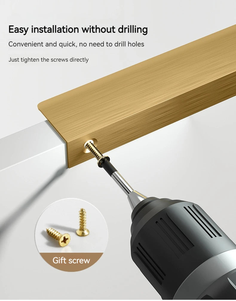 Invisible Wardrobe Handle Minimalist Modern Minimalist Cabinet Door Drawer Cashmere Gray Cabinet Furniture Hardware Small Handle