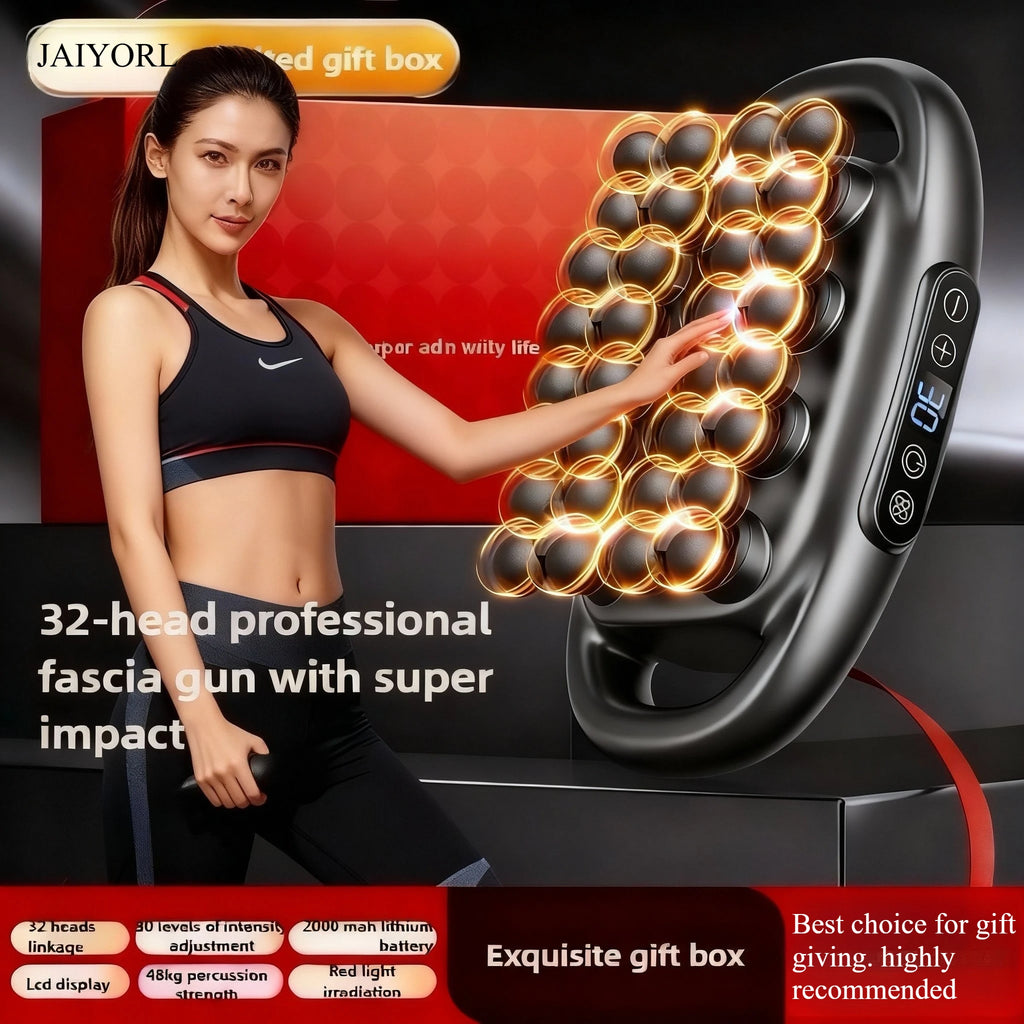 Fascia Gun Deep Tissue Muscle Massager - 32 Intensity Levels (Grey) Fascia Gun Tidesmit