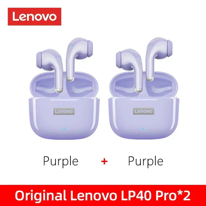 Lenovo LP40 Pro TWS Wireless Earphones Bluetooth 5.1 | Tidesmit 2 Pluple Tidesmit