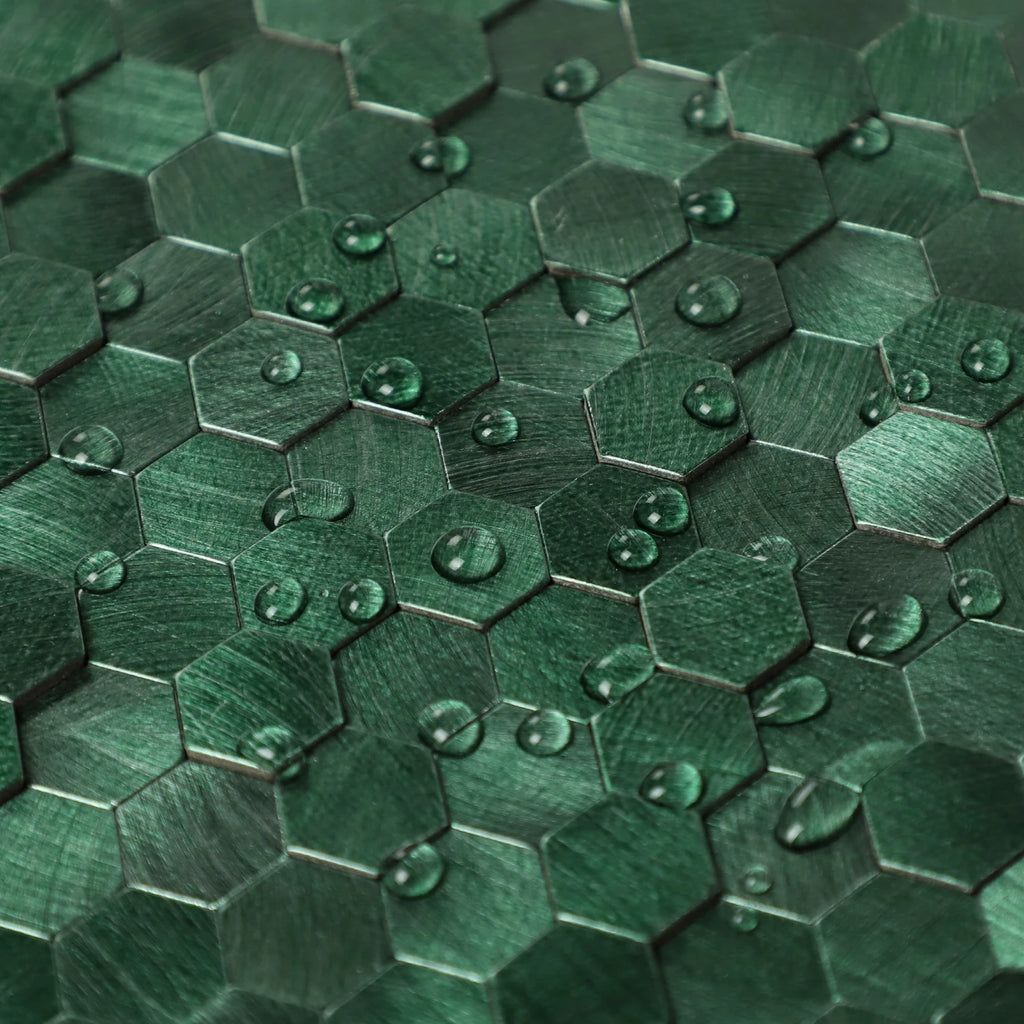 Peel and Stick Backsplash Hexagon Tile, Self Adhesive Wall Tiles 3D Metal Stick on Tiles for Kitchen
