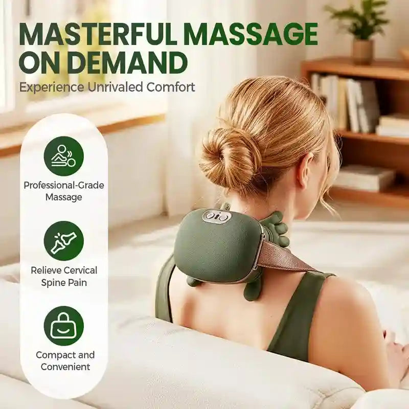 Electric Neck and Shoulder Massager with 4D Kneading and Heat Therapy Massage Roller Tidesmit