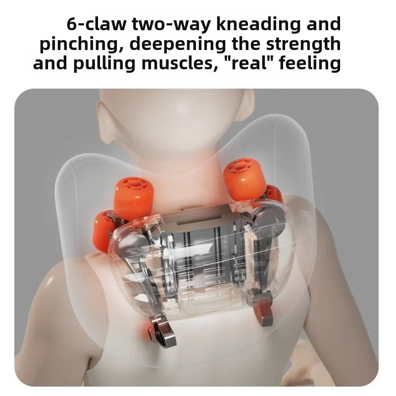 Shiatsu Neck and Shoulder Massager with Heat - Portable Relief Device Relaxation Treatment Tidesmit