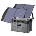 Portable Solar Generator 2400W with 200W Panels - Fast Charging System S2000 with 2X100W Tidesmit
