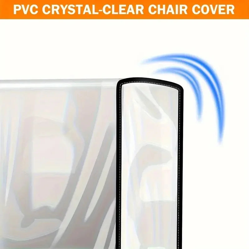 Salon Chair Back Cover - Clear PVC Protective Guard for Wellness Chairs Massage Chairs Tidesmit