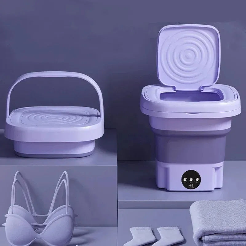 Folding Mini Washing Machine 8L 100V-240V Portable Laundry Washer