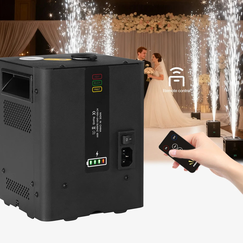 Mini Cold Spark Rechargeable Battery Remote Mini Electronic DJ Equipment DMX Disco Stage Light Effect For Wedding Event Party