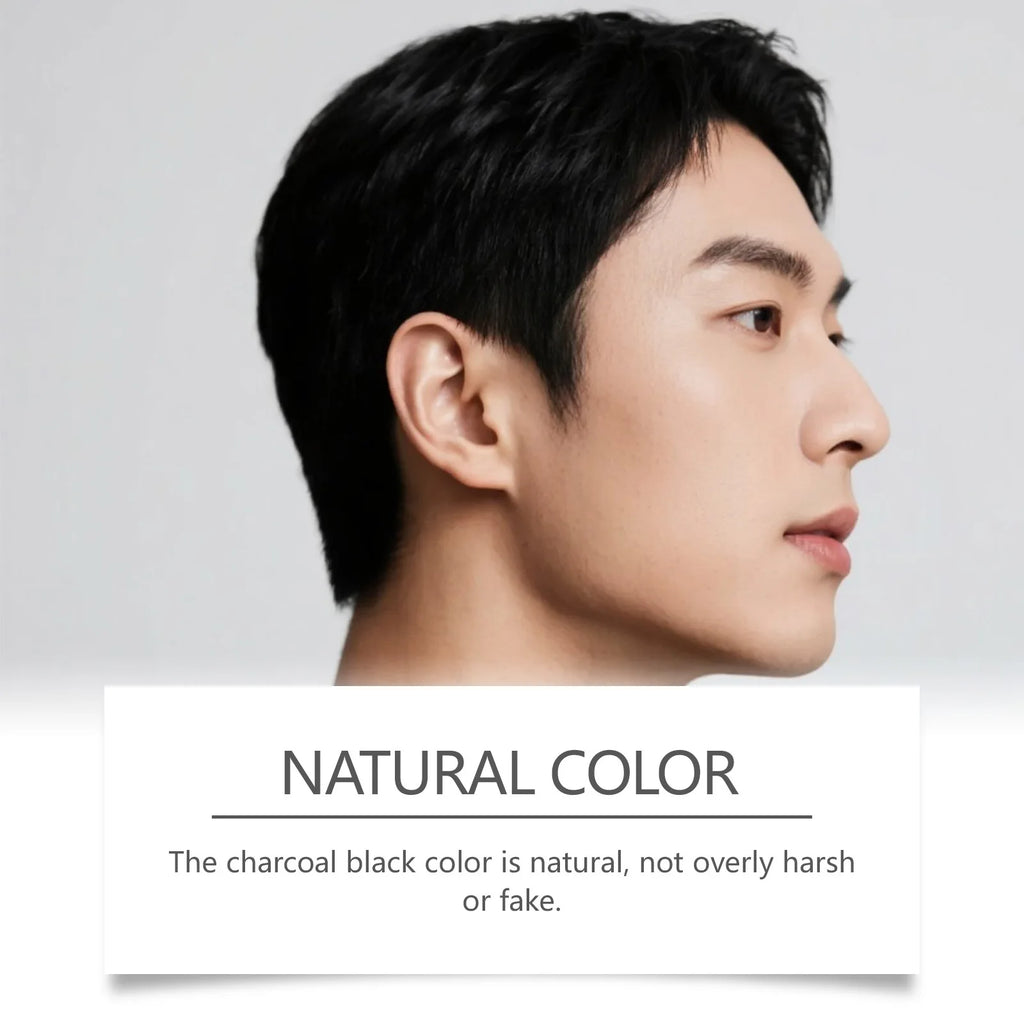 East Moon 5in1 Man Hair Dye Shampoo Repairing Gray White Non Irritating Keep Nourish Root Holiday Gift Black Hair Dyeing Shampoo