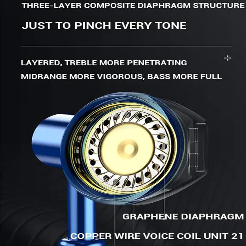 Wired Earbuds HiFi Stereo Bass with Mic Tidesmit 3.5mm or Type C Tidesmit