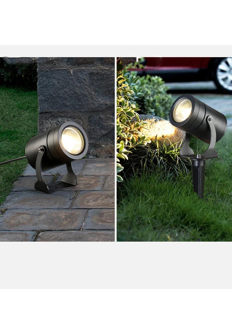 Waterproof Dimmable Outdoor LED Garden Lighting Spike Lawn Lamp Path Spotlights 5W 7W 10W 15W AC220V DC12V 24V for Garden