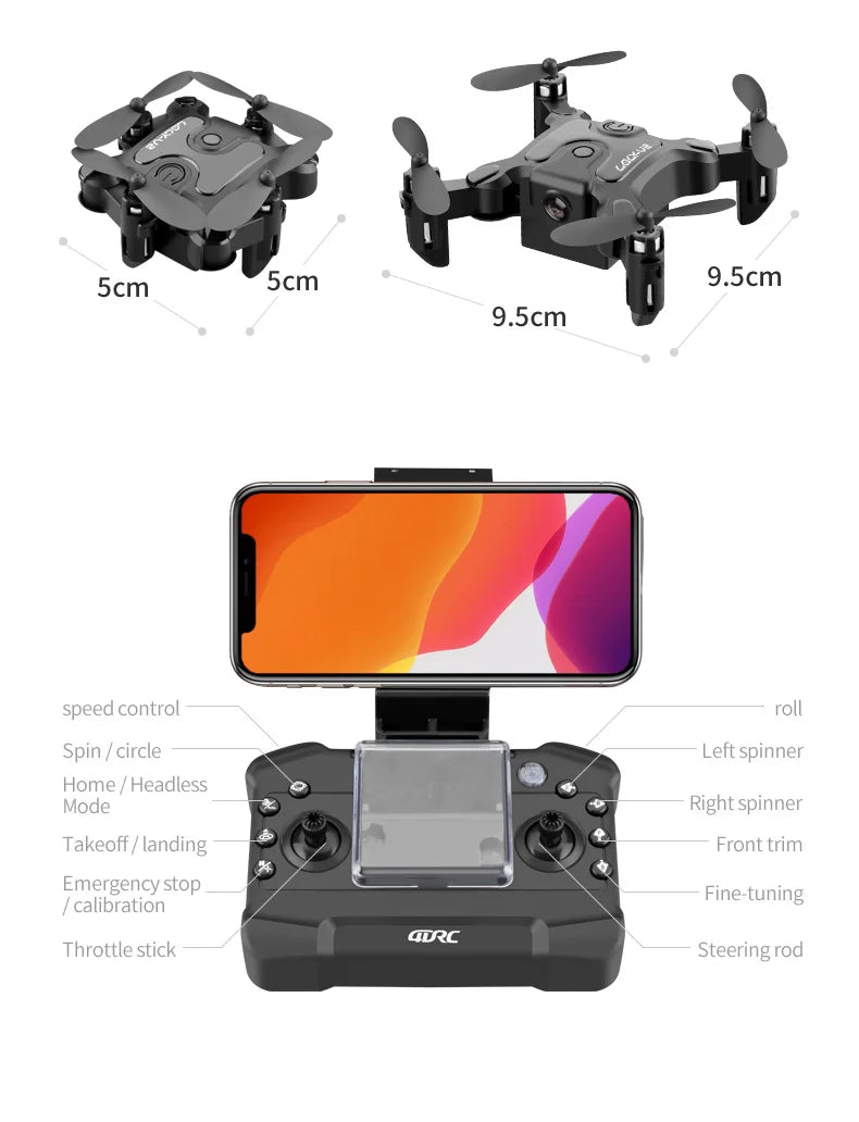Mini 8K Camera Drone - Foldable FPV Quadcopter with GPS Stability Tidesmit