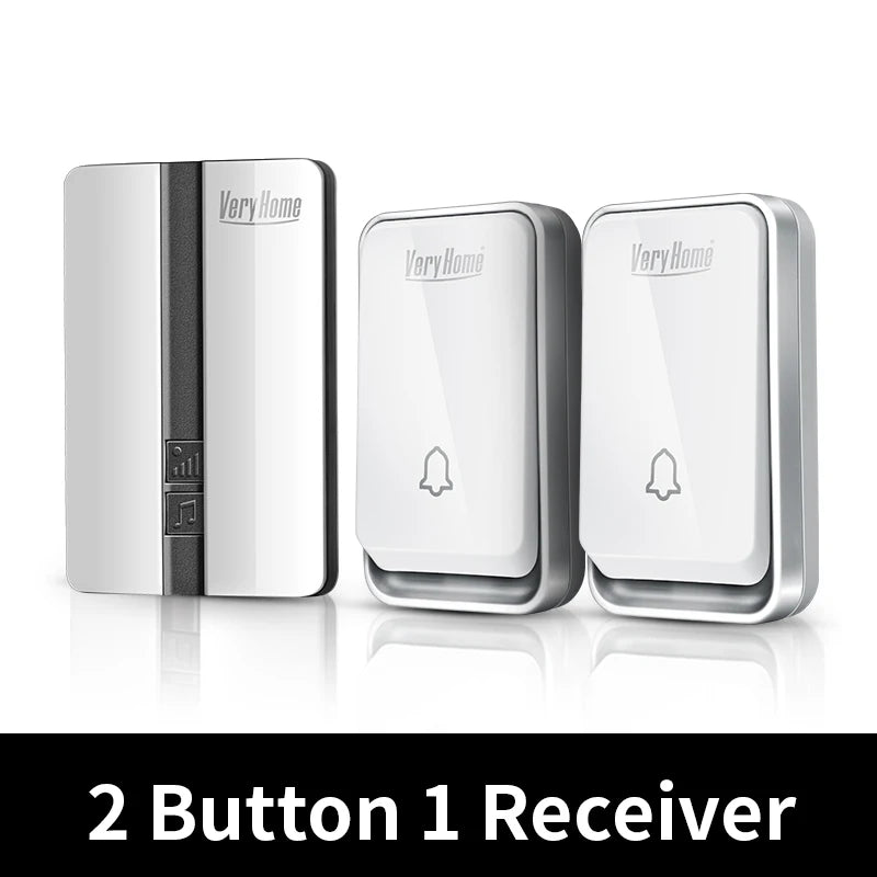K33 Wireless Doorbell Waterproof Self-powered Button Smart Door Bell Sets Home Welcome Outdoor House Chimes  Receiver