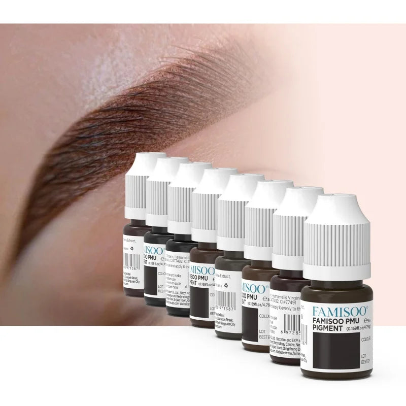 Eyebrow Tattoo Ink - Professional 5ml Microblading Pigment for PMU Machines Permanent Makeup Machines Tidesmit