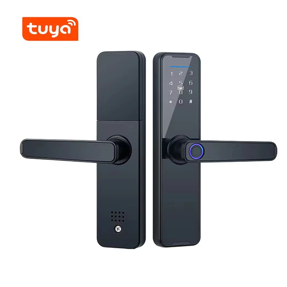 Tuya Fingerpirnt Password Smart Door Lock Digital Keypad Electronic Lock Card Keys Fingerprint Tuya Bluetooth Smart Lock Keyless