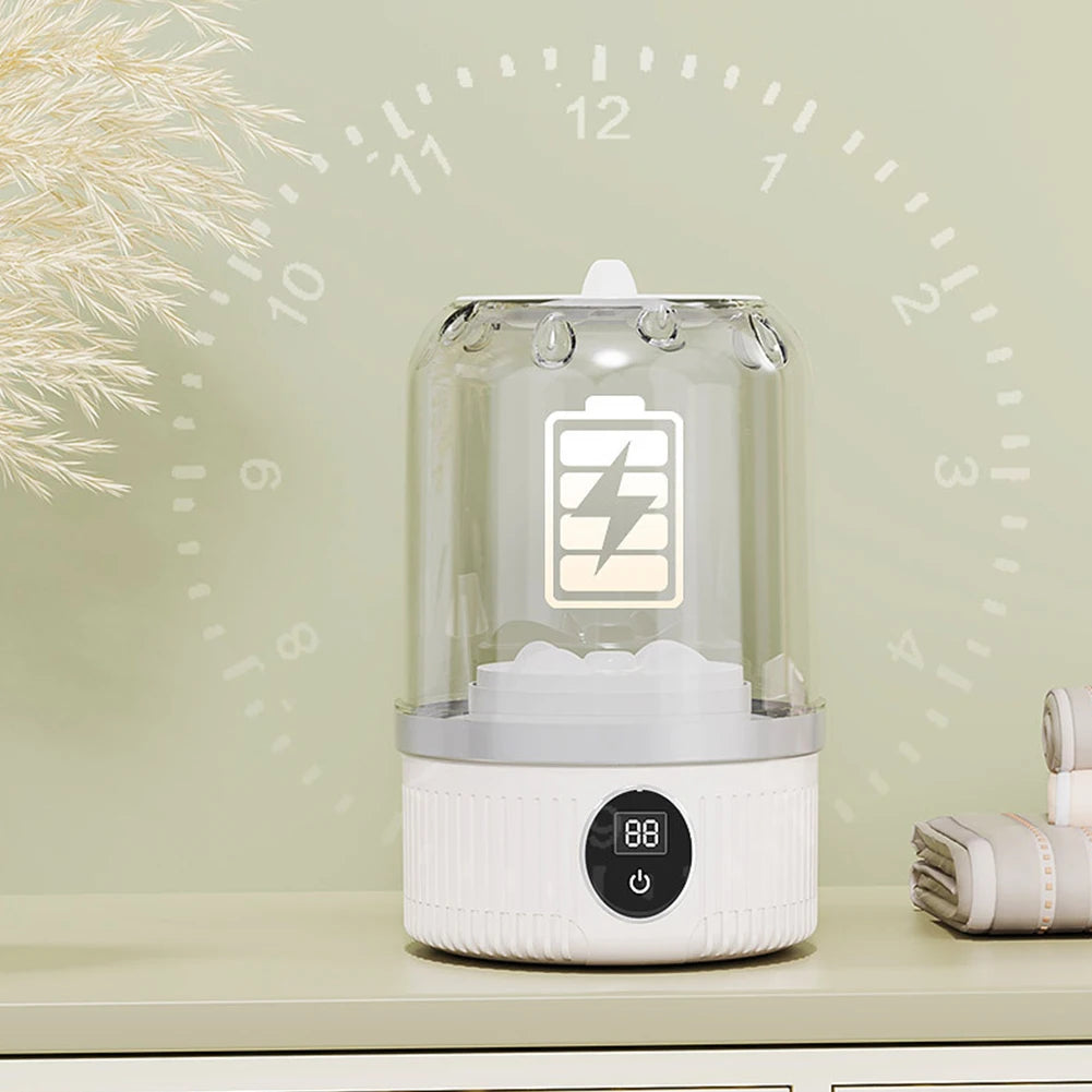 Tidesmit portable 1L wireless underwear washing machine for small laundry loads and socks, side view