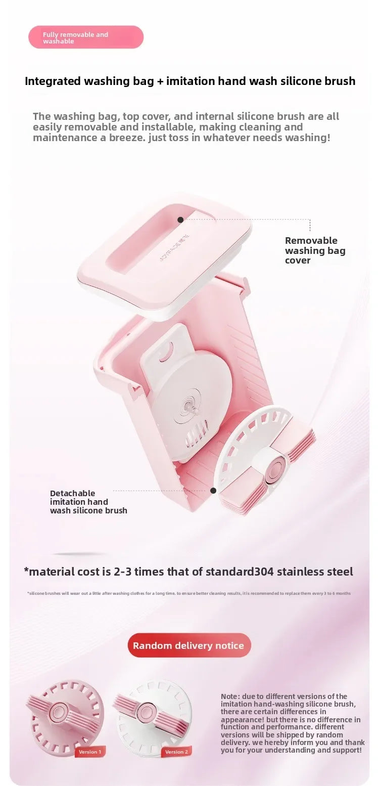 Tidesmit JOYFACE 2Mini 220V portable washing machine and dryer for underwear side view showing compact laundry design