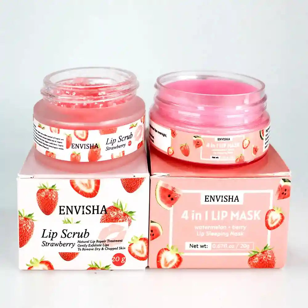Exfoliating Lip Mask and Scrub Set - Nourishing Lip Care Treatment Lip Care Tidesmit