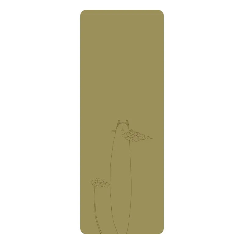 Natural Rubber PU Non-Slip Sweat-Absorbing Yoga Mat, Simple, Sports, Fitness, Shop, Home