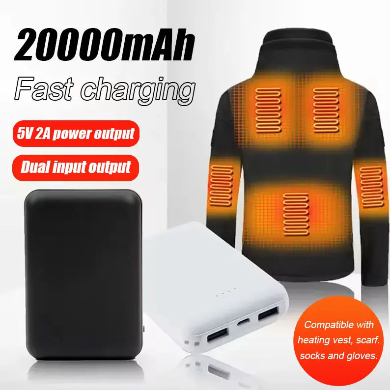 Portable Charger 20000mAh - Fast USB-C Power Bank for Heated Gear Tidesmit