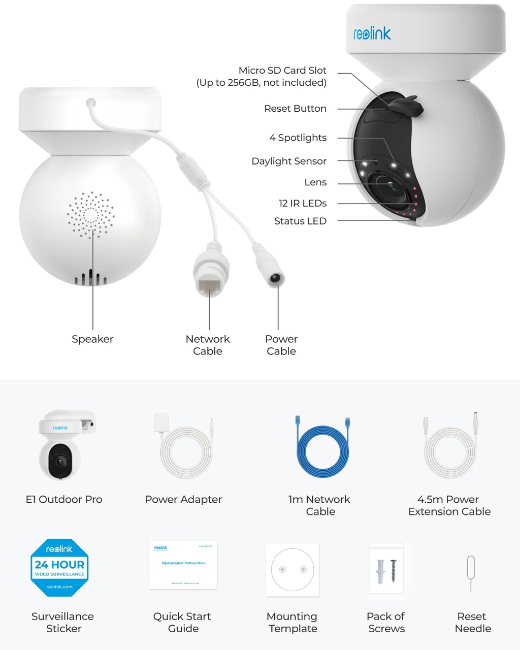 REOLINK 4K Outdoor Plug-in WiFi 6 Security Camera 3X Optical PTZ Camera for Home Security Smart Motion Tracking with Spotlight