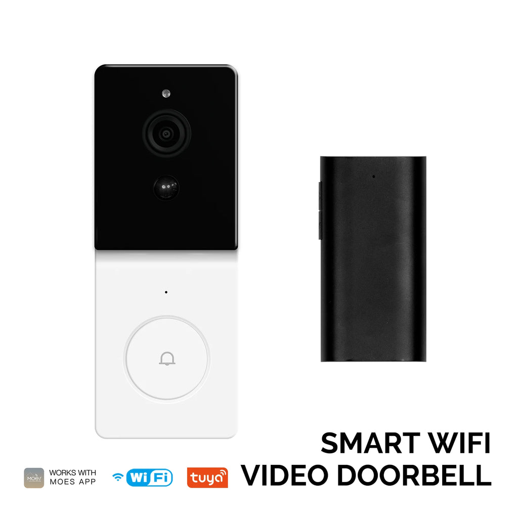 MOES Tuya 1080P Smart WiFi Video Doorbell Camera Wireless 2-Way Audio Intercom Night Vision with 64 GB SD Card，Home Security