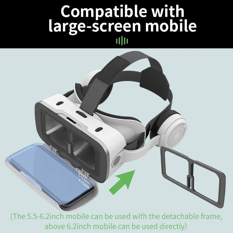 VR Headset for Smartphones - Immersive 3D Glasses with Remote Controller Tidesmit