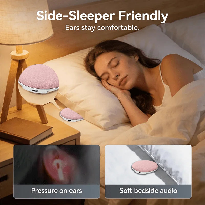 Sleep Headphones Pillow Speaker, Bone Conduction Under Pillow Wireless Speaker, Auto Shut-Off Timer, Ultra-Thin Sleep Aid Device