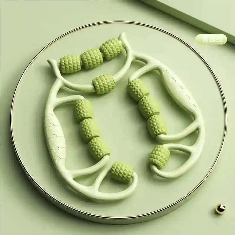 Leg Slimming Massage Roller – 12 Wheel Manual Deep Tissue Tool Massage Roller C076-1 green Tidesmit