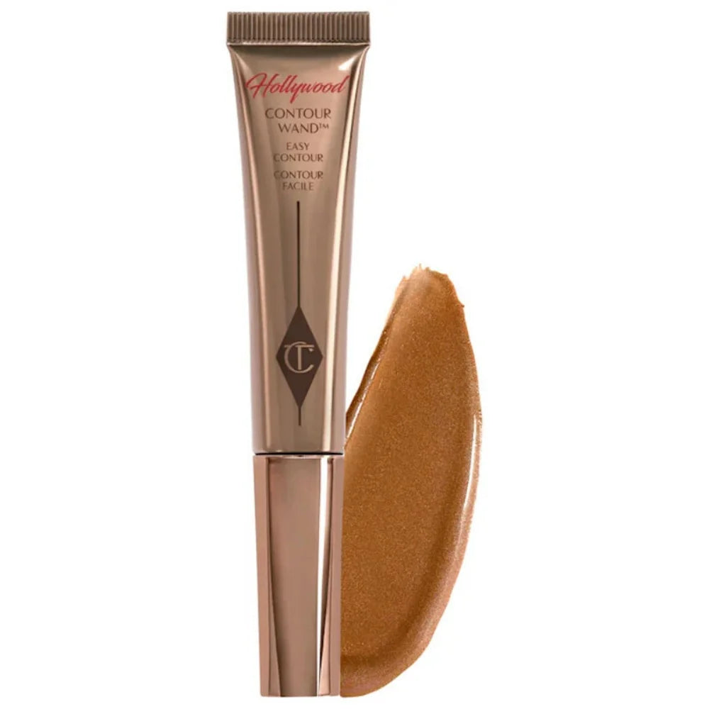 Charlotte Tilbury Hollywood Contour Wand in a bronze liquid formula with a smooth, blendable texture.